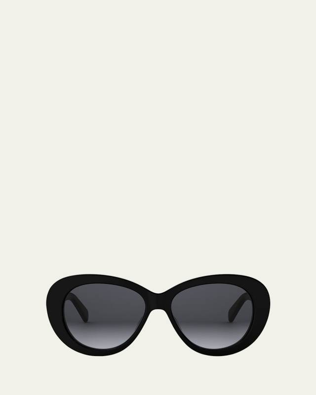 Triomphe Logo Oval Acetate Sunglasses